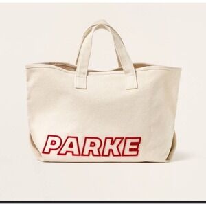 Parke x Target Canvas Tote Bag - Natural Large In Hand NEW